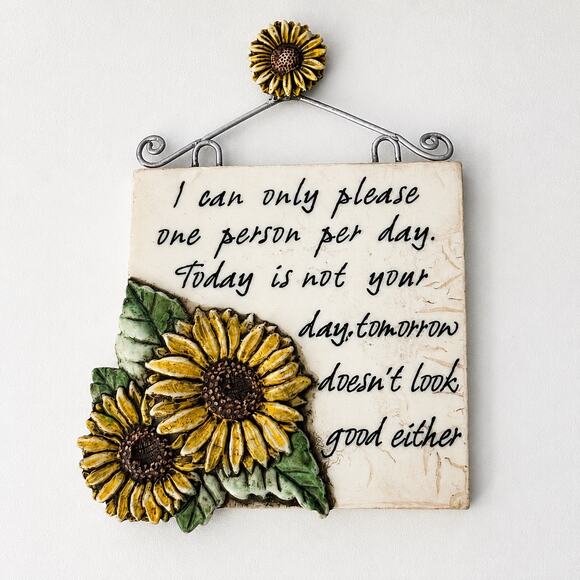 History & heraldry Other - History & Heraldry Sunflower Funny Hanging Wall Plaque magnet sign